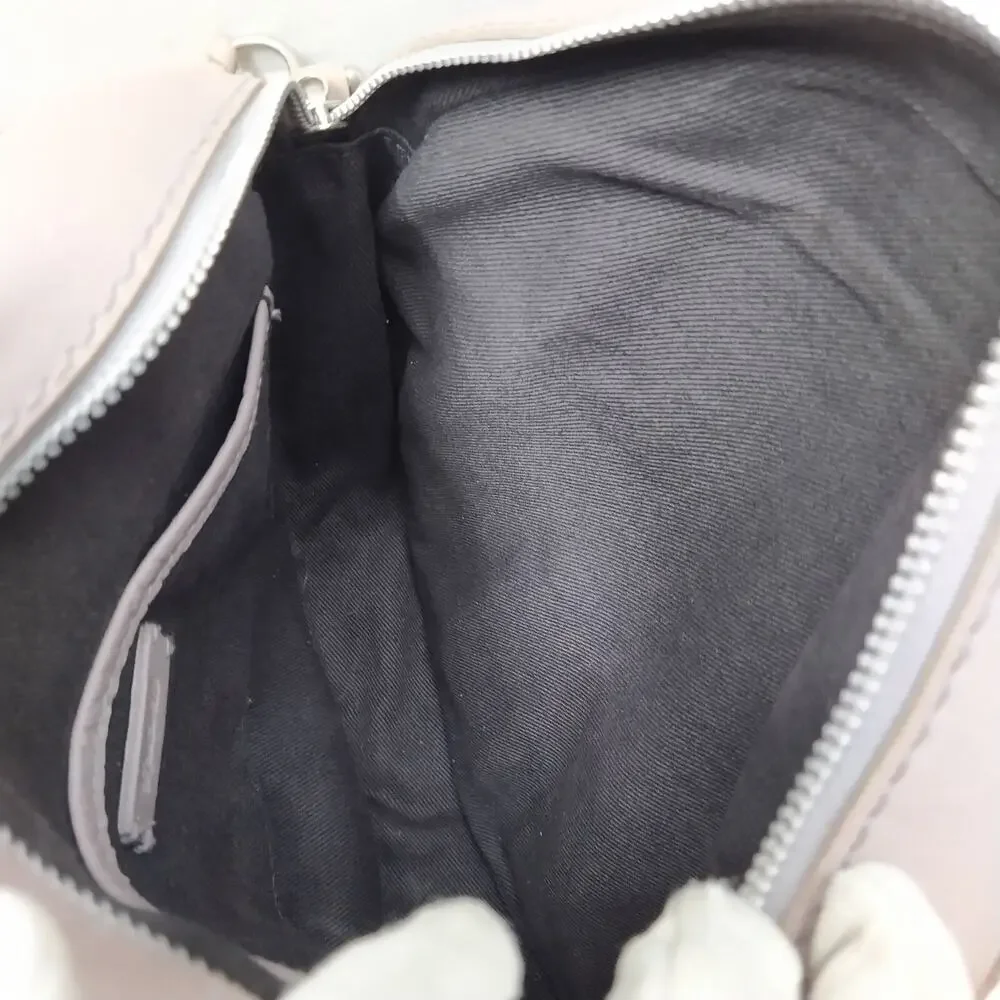 Madewell Light Purple Leather Round Shape Zipper Satchel Crossbody Bag